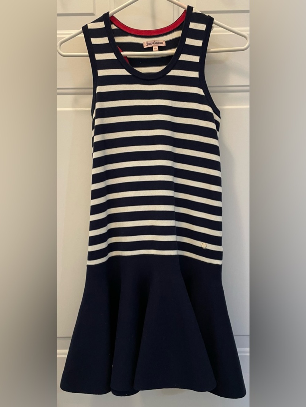 Juicy Couture Girls' Navy & White Striped Sleeveless Dress
